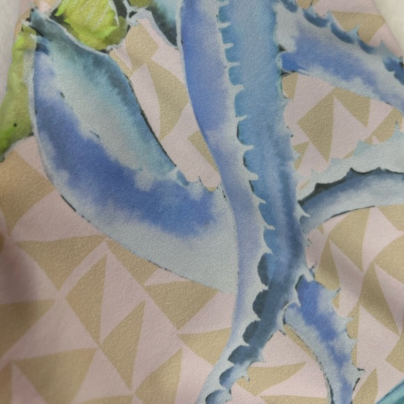 Mara Hoffman Bikini Bottom Large Blue Aloe Pastel Low rise Reversible Revolve - Picture 2 of 6